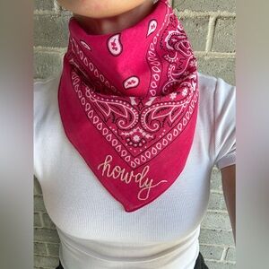 Pink Howdy Bandana
